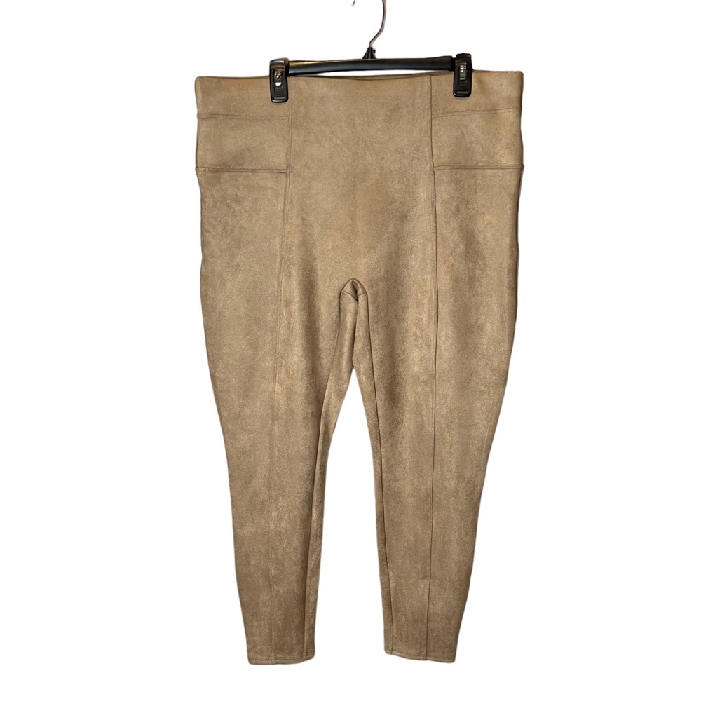 SPANX Tan Faux Suede Leggings